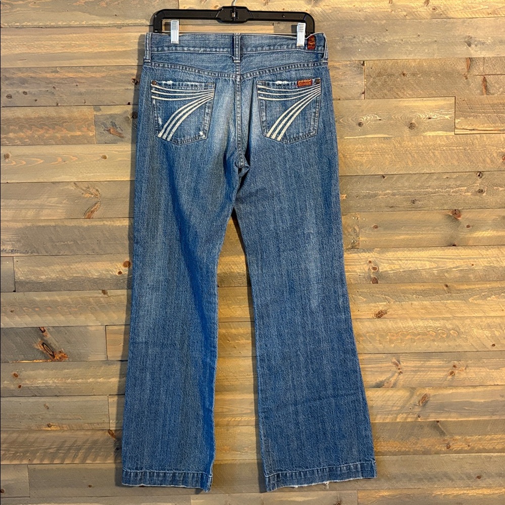 7 For All Mankind Dojo FULL LENGTH Women's Flare Jeans - Blue Wash